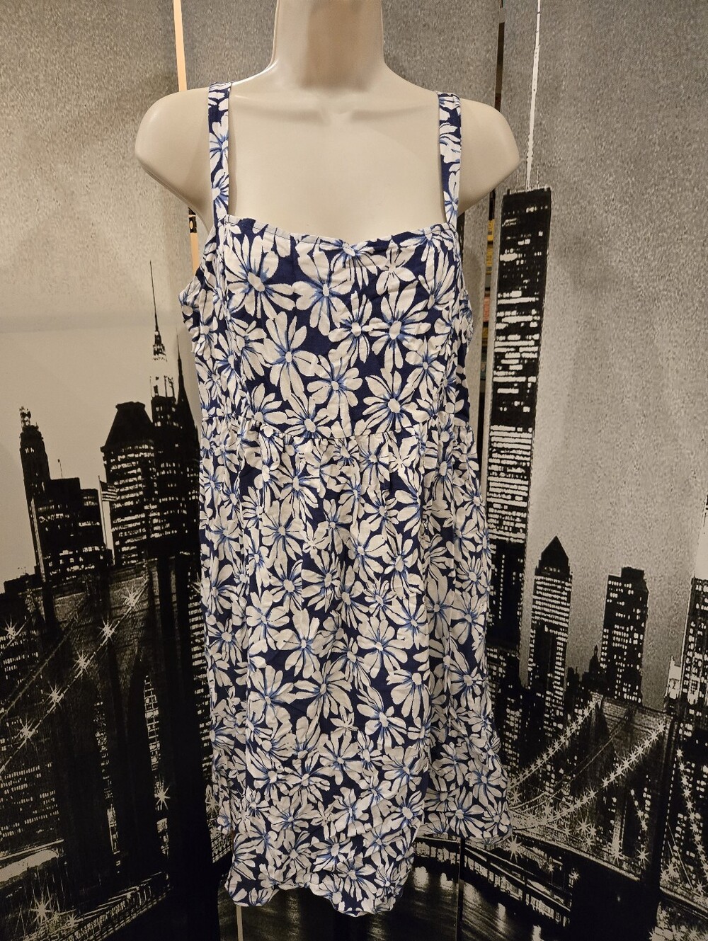 Rewind New With Tags Blue & White Size XXL Dress